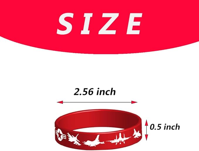 CupaPlay 24PCS Fighter Jet Silicone Rubber Bracelet Airplane Military Aircraft Plane Theme Party Favor Supply Decoration