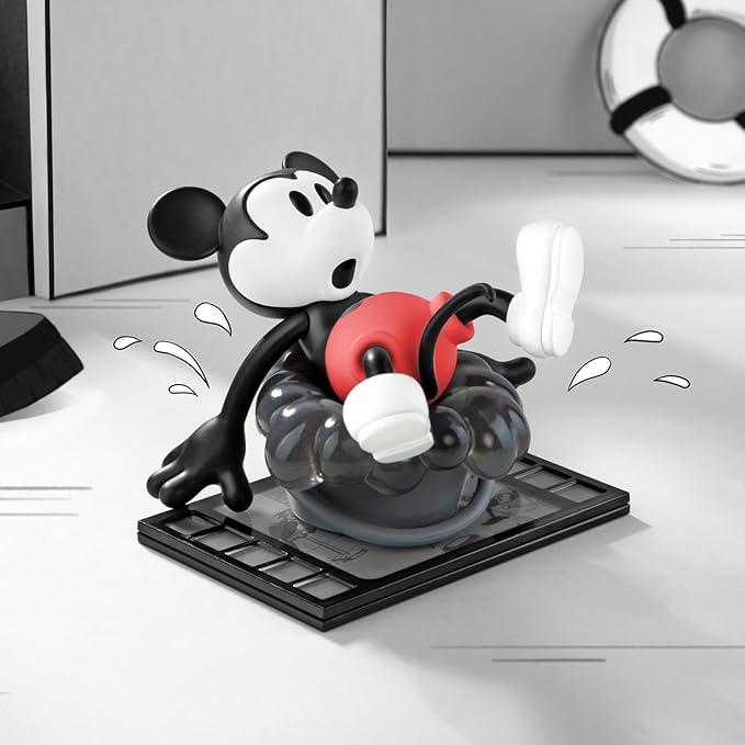POP MART Disney Steamboat Willie Series Figures, Disney Blind Box Figures, Random Design Action Figures Collectible Toys Home Decorations, Holiday Birthday Gifts for Boys and Girls, Single Box