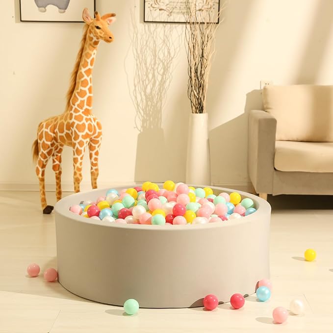 GOGOSO Ball Pit Balls for Toddles, Kids Plastic Balls for BallPit, Pool, Baby Party Accessories, Birthday Decoration 50 100 200 500 1000