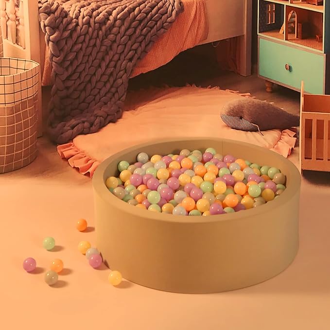 GOGOSO Macaron Ball Pit Balls 50 Pack - Enhance Decor and Enjoy Playtime Phthalate Free BPA Free