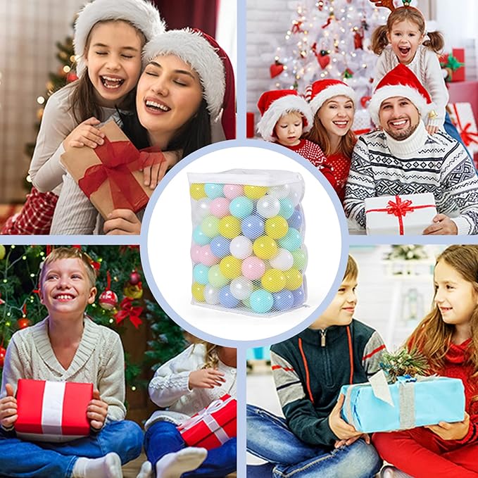GOGOSO Ball Pit Balls for Toddles, Kids Plastic Balls for BallPit, Pool, Baby Party Accessories, Birthday Decoration 50 100 200 500 1000
