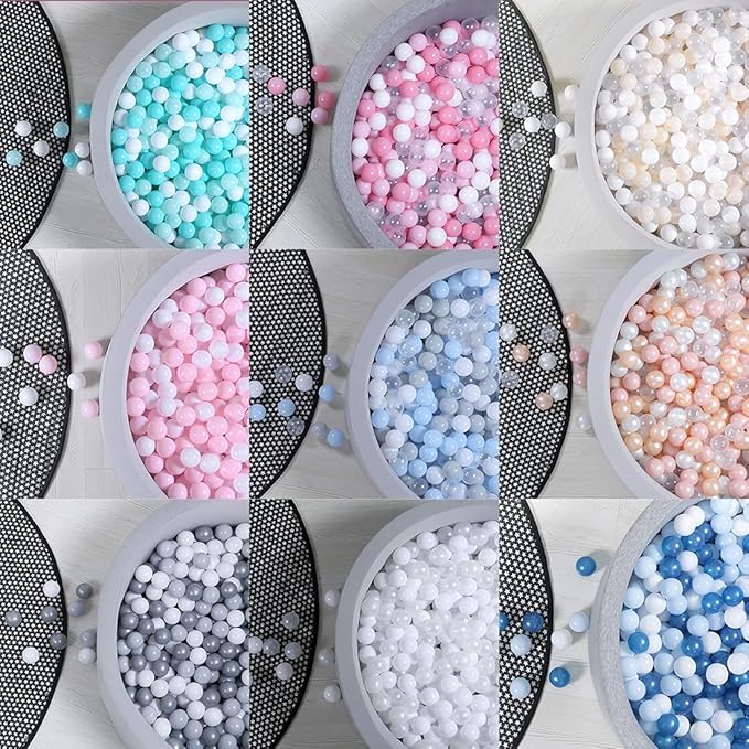 GOGOSO Ball Pit Balls for Toddles, Kids Plastic Balls for BallPit, Pool, Baby Party Accessories, Birthday Decoration 50 100 200 500 1000