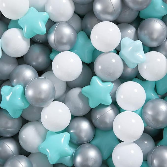 GOGOSO Ball Pit Balls for Toddles, Kids Plastic Balls for BallPit, Pool, Baby Party Accessories, Birthday Decoration 50 100 200 500 1000
