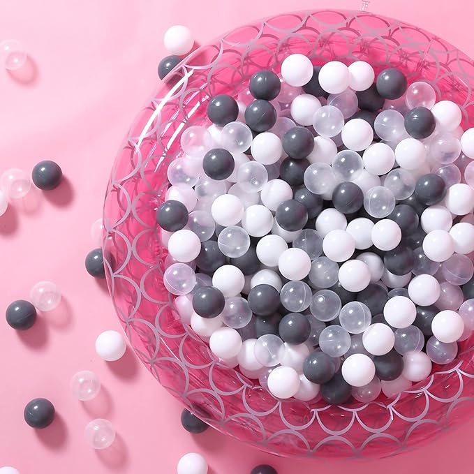 GOGOSO Ball Pit Balls for Toddles, Kids Plastic Balls for BallPit, Pool, Baby Party Accessories, Birthday Decoration 50 100 200 500 1000