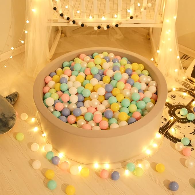 GOGOSO Ball Pit Balls for Toddles, Kids Plastic Balls for BallPit, Pool, Baby Party Accessories, Birthday Decoration 50 100 200 500 1000