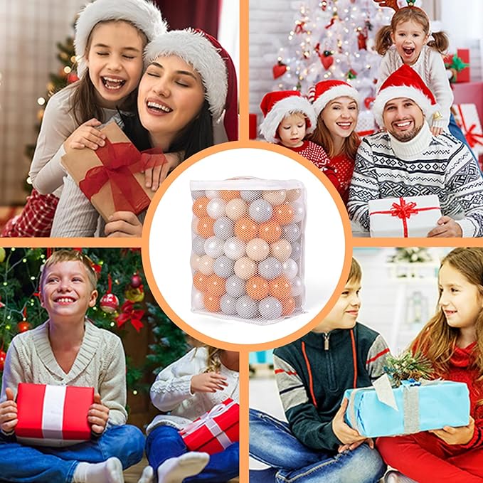 GOGOSO Ball Pit Balls for Toddles, Kids Plastic Balls for BallPit, Pool, Baby Party Accessories, Birthday Decoration 50 100 200 500 1000