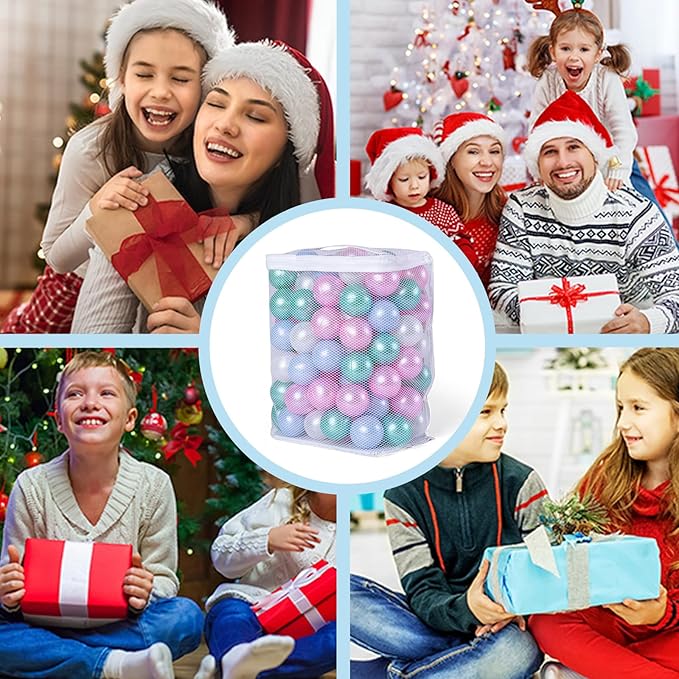 GOGOSO Ball Pit Balls for Toddles, Kids Plastic Balls for BallPit, Pool, Baby Party Accessories, Birthday Decoration 50 100 200 500 1000